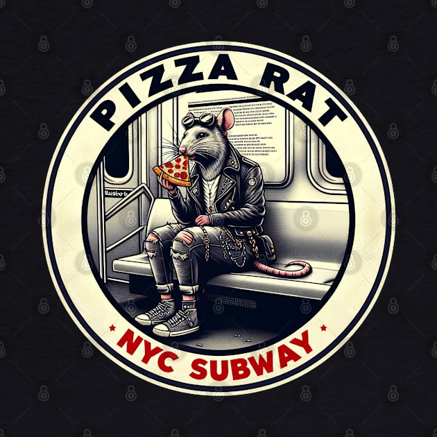 Pizza Rat New York Subway NYC Subway Train by Nysa Design